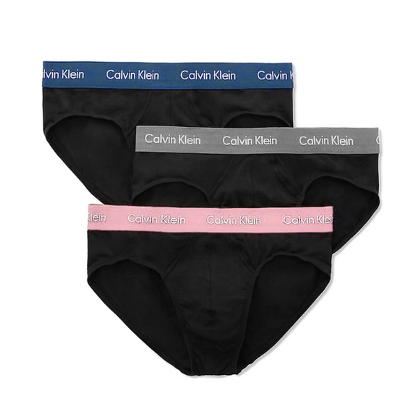 3-Pack Mid-rise panty briefs stretch cotton black
