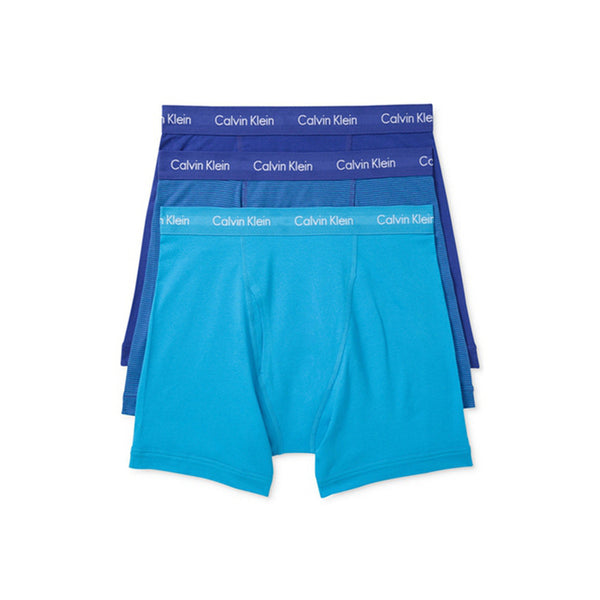 Calvin Klein Cotton Stretch 3-Pack Hip Brief Blue/Stripe/Grey NU2661-954 -  Free Shipping at LASC