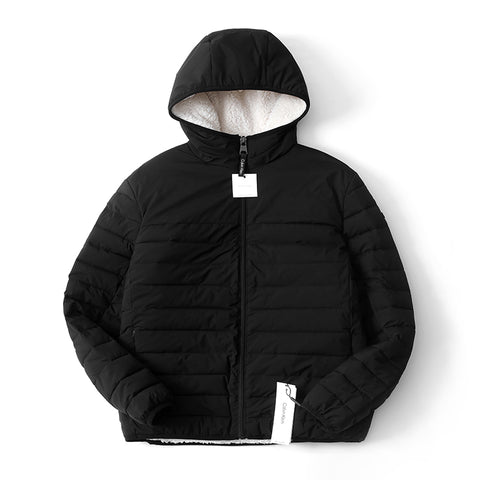 Calvin Klein Sherpa Lined Hooded Stretch Puffer