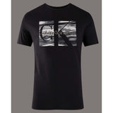 Calvin Klein SS DOUBLE LOGO BLURRED BOX GRAPHIC TEE