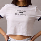 Calvin Klein SS Drapey Jersey Crop Tee