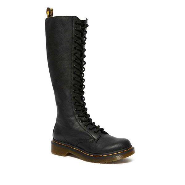 Dr. Martens Women’s 1B60 20-Eye Lace Up Knee High Leather Boot Black