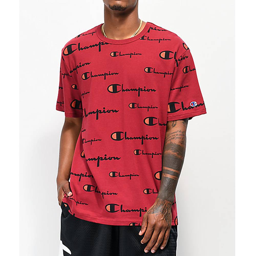 CHAMPION Heritage Red Mens T-Shirt - RED, Tillys