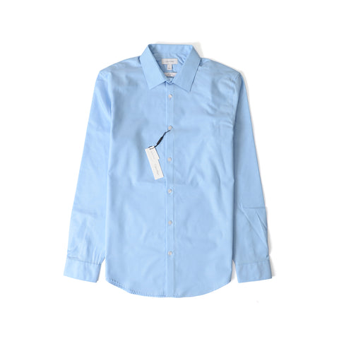 Calvin Klein Solid HiPOP Sleeve Shirt Fashion Blue Light Down Long – Men\'s Button