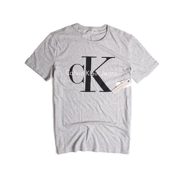 Calvin Klein CORE LOGO - Print T-shirt - light grey heather/grey