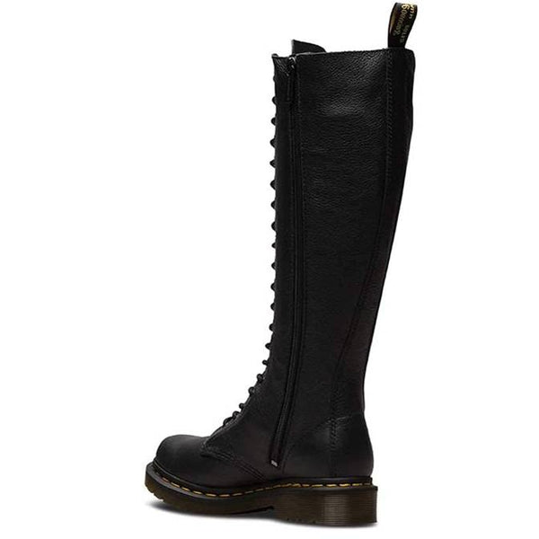 Dr. Martens Women’s 1B60 20-Eye Lace Up Knee High Leather Boot Black