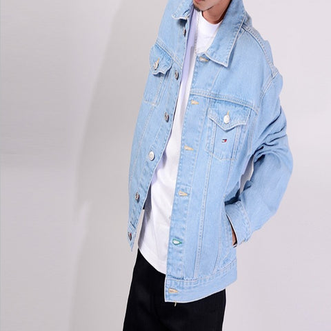 Tommy Jeans M THD ARCHIVE FLAG J LIGHT WASH JACKET-LIGHT BLUE