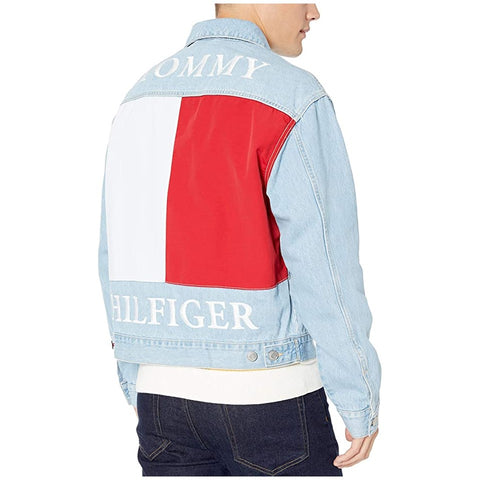 Tommy Jeans M THD ARCHIVE FLAG J LIGHT WASH JACKET-LIGHT BLUE