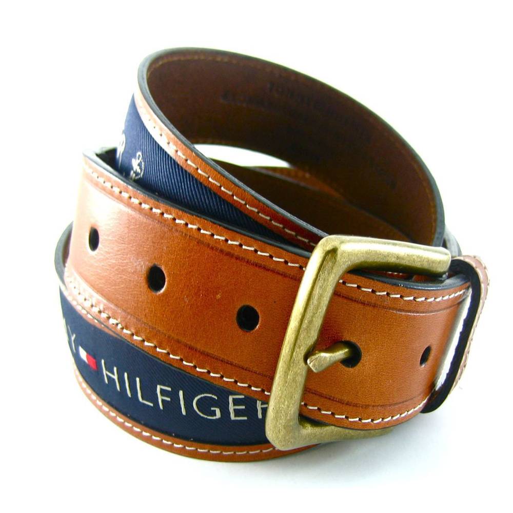 Tommy Hilfiger Men's Ribbon Inlay Belt,Khaki,34 : : Clothing,  Shoes & Accessories