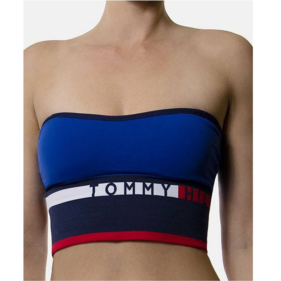 TOMMY HILFIGER Women's Sport Seamless Convertible Longline Bandeau – HiPOP  Fashion
